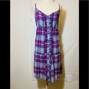 - arizona women dress sleeveless nickel/berry burst size large 100% cotton…
